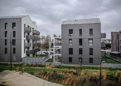 Nouveaux immeubles du Jardin Fatima Beddar, St Denis par Julien Barret