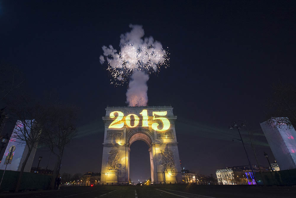 Nouvel An sur les champs Elysees - Paris - 31/12/2014