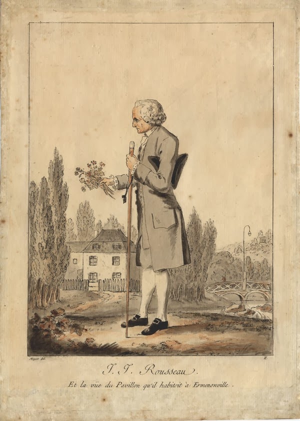 Jean-Jacques Rousseau herborisant à Ermenonville par Meyer