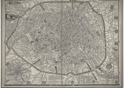 Nouveau plan-guide de Paris et des environs avec les fortifications. Dress+® par Fauchet et Fontet. Grav+® par Henriot @Gallica