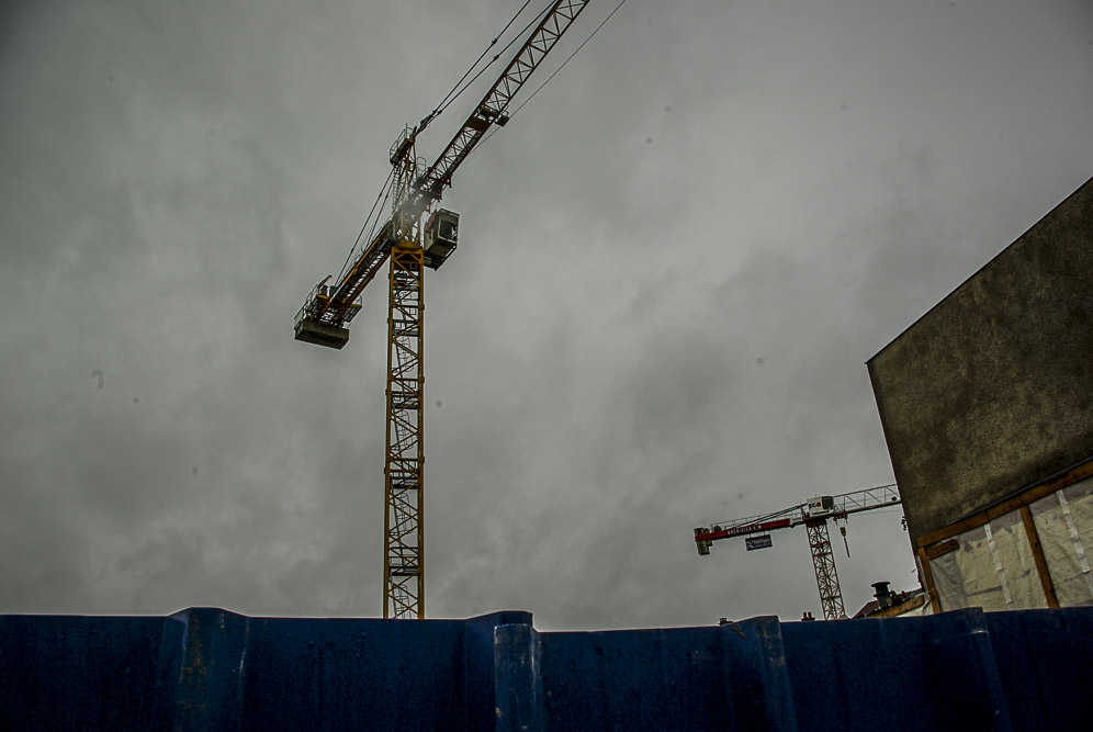 chantier et grue rue Saint Germain à Romainville ©J.Barret