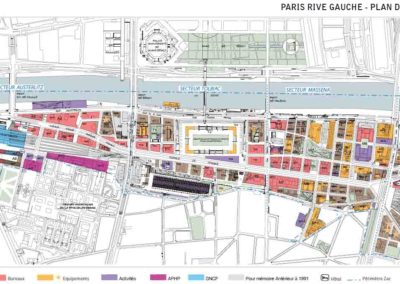 Plan de l'opération Seine Rive Gauche par la Semapa