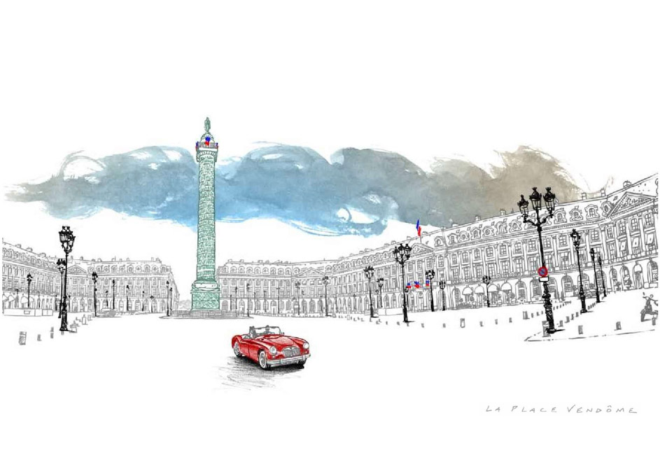 Dessin de Damien Chavanat pour l'illustration de Paris aux cent visages de Jean-Louis Bory-16