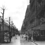 Vue de l’avenue de Kléber dans les années 1900, à hauteur de la parfumerie de Madame Froissé @Parimagine