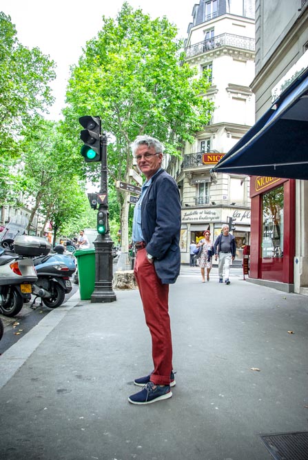 Gérard Mordillat rue des Pyrénées @J.Barret