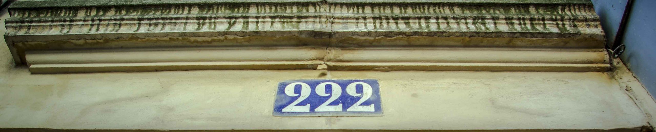 La plaque du 222 rue des Pyrénées @J.Barret