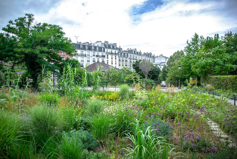 Luxuriante végétation au square Edouard Vaillant @J.Barret