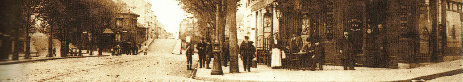 Carrefour des rues de Ménilmontant, de la Chine et Pixérécourt vers 1915 @Parimagine -coll. Franceschini