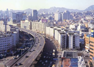 Séoul, corridor de la Cheonggyecheon avant aménagement @Seoul Metropolitan Government