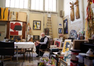 Serge Lemeslif dans l'ancien atelier de Man Ray et de sa femme, Roswitha Doerig, février 2021 @J.Barret
