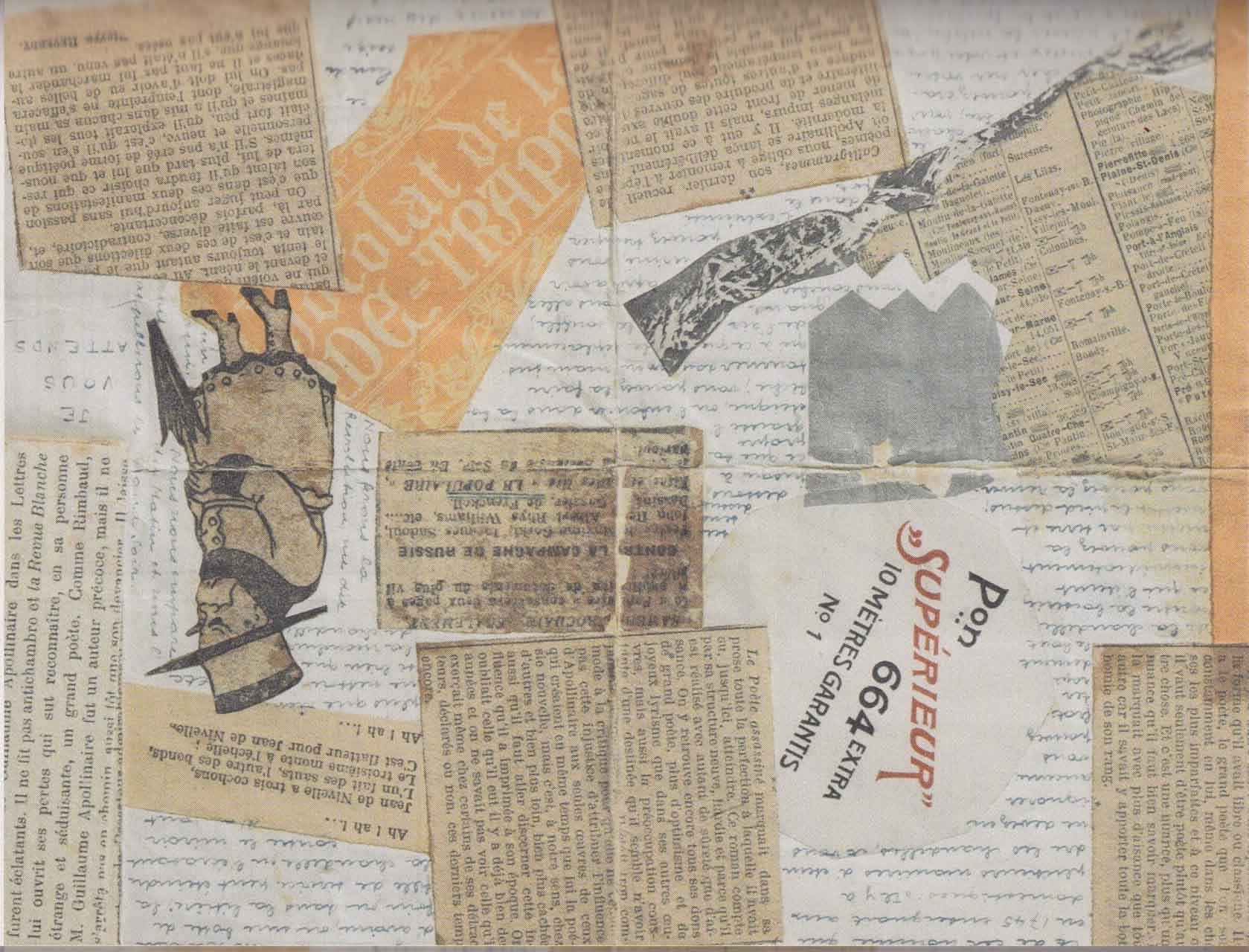 Lettre collage de Breton à Vaché du 13 janvier 1919 André Breton, Lettre-Collage à Jacques Vaché ; Collection Sylvio Perlstein, Anvers-2
