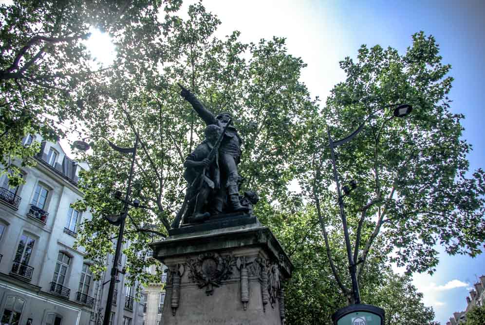 La statue de Danton au carrefour de l'Odéon en juillet 2021 @J.Barret