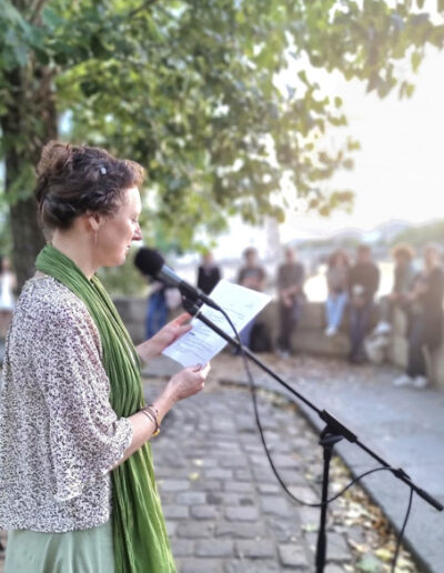Céline De Saër lors de la 1ère édition de La Scène est sur la Seine @Phil Thievenaz