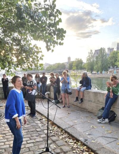 Violaine Magnat lors de la 1ère édition de La Scène est sur la Seine @Phil Thievenaz