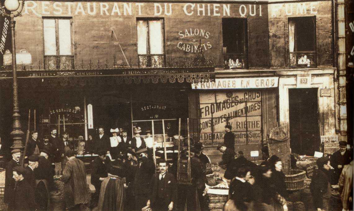Le restaurant Au Chien qui fume en 1905 @Parimagine