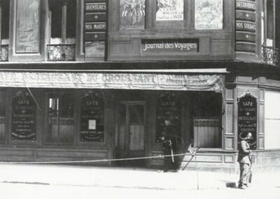 Le café du Croissant au lendemain de l'assassinat de Jaurès, juillet 1914 @Parimagine