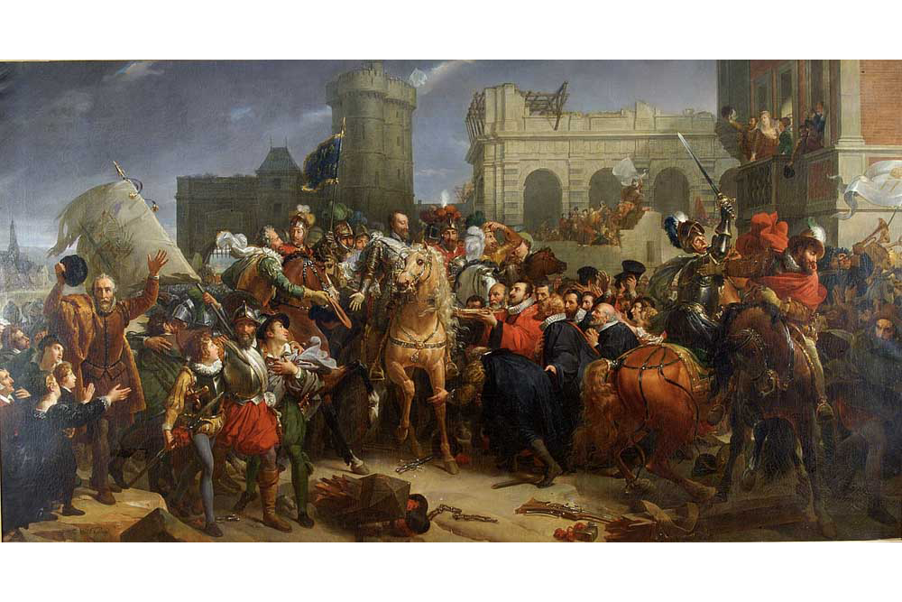 Entrée de HENRI IV dans Paris le 22 mars 1594, par Francois Gérard, 1817 @musée de l'histoire de France