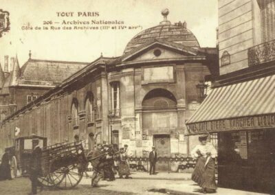 Croisement entre la rue des Archives et la rue des Francs-Bourgeois en 1905 @Parimagine